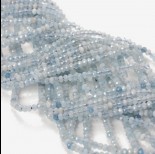 Zdjęcie - Akwamaryn naturalny oponka fasetowana klasa A 3x2mm