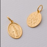 Zdjęcie - Zawieszka Matka Boska duża Ag925 pozłacana 21x13mm złoty