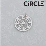 Zdjęcie - Zawieszka okrągła mandala cieme srebro z kółeczkiem 16mm