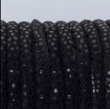 Zdjęcie - Rzemień szyty czarny w cętki 6mm