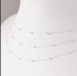 Zdjęcie - Srebrny łańcuszek simple z kuleczkami, próba Ag925 2.5mm