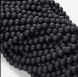 Zdjęcie - Koralik szklany powlekany czarny mat 8mm
