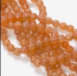 Zdjęcie - Agat kulka fasetowana pomarańczowa 8mm