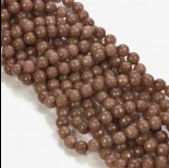 Zdjęcie - Jadeit kulka fasetowana czekoladowa 8mm