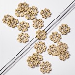 Zdjęcie - Zawieszka łącznik pozłacany ze stali chirurgicznej serwetka 16mm