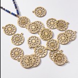 Zdjęcie - Zawieszka pozłacana ze stali chirurgicznej rozeta 18,4mm