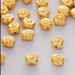 Zdjęcie - Koralik srebrny ślimaczek ag925 złocony 6mm