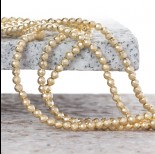 Zdjęcie - Hematyt platerowany kulka fasetowana satynowa light gold 4mm