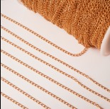 Zdjęcie - Łańcuch ze stali chirurgicznej simple pozłacany 3,5x2,5mm