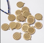 Zdjęcie - Zawieszka pozłacana ze stali chirurgicznej kwiat życia 18,4mm