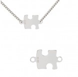 Zdjęcie - Srebrna celebrytka puzzel 16x10mm, Ag925