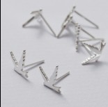 Zdjęcie - Kolczyki sztyfty jaskółki z barankami srebrny 10 mm