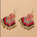 Zdjęcie - Kolczyki boho z koralików Matsuno 80mm