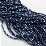 Zdjęcie - Kryształki kulki fasetowane blue hematite 3mm