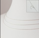 Zdjęcie - Srebrny łańcuszek z przedłużką ankierka gładka, próba Ag925 44cm