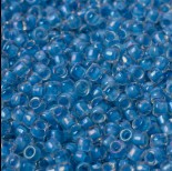 Zdjęcie - Koraliki TOHO Round 8/0 Inside-Color Luster Crystal/Opaque Aqua Lined