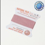 Zdjęcie - Nici jedwabne z igłą dark pink 0,7 mm