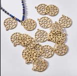 Zdjęcie - Zawieszka pozłacana ze stali chirurgicznej ażur 18,4mm