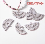 Zdjęcie - Baza do beadingu wachlarz z wycięciami ze stali chirurgicznej 30mm