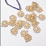 Zdjęcie - Zawieszka pozłacana ze stali chirurgicznej atom 19,7mm