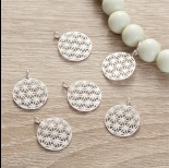 Zdjęcie - Srebrna zawieszka kwiat życia, próba Ag925 15.5mm