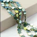 Zdjęcie - Hematyt platerowany krążek diamentowy emerald 12x4mm