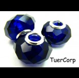 Zdjęcie - Koralik pandorka dark sapphire, Ag925 14mm