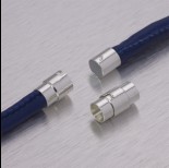 Zdjęcie - Zapięcie magnetyczne z zabezpieczeniem w kolorze srebrnym 8mm