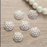 Zdjęcie - Srebrna zawieszka kwiat życia wypukły 16,5mm, Ag925