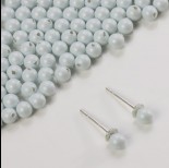 Zdjęcie - 5818 round pearl do kolczyków pastel blue 4mm