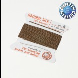 Zdjęcie - Nici jedwabne z igłą brown 0,8mm