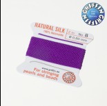 Zdjęcie - Nici jedwabne z igłą amethyst 0,8mm