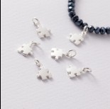 Zdjęcie - Srebrna zawieszka do bransoletek mini puzzel, próba Ag925 11x8mm