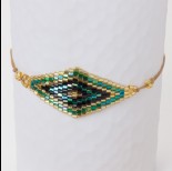 Zdjęcie - Bransoletka boho romb z koralików Matsuno