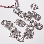 Zdjęcie - Zawieszka ze stali chirurgicznej gwiazdka w kółku 14,7mm