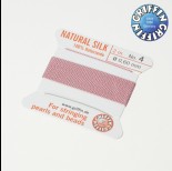 Zdjęcie - Nici jedwabne z igłą dark pink 0,6mm
