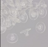 Zdjęcie - Baranki silikonowe z talerzykiem przezroczyste 11x6mm