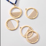 Zdjęcie - Baza do beadingu kółko ze stali chirurgicznej 4 rzędy 25mm pozłacana