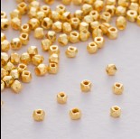 Zdjęcie - Srebrny koralik ścinany satynowy ag925 pozłacany 2x2.5mm