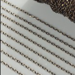 Zdjęcie - Łańcuszek owal diamentowany dodatkowo platerowany w kolorze czarno-złotym 1.5mm