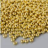 Zdjęcie - Srebrne przekładki dyski gładkie, próba 925, pozłacane 3mm