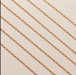Zdjęcie - Srebrny, pozłacany łańcuch rolo podłużny diamentowany ag925 2x1,2mm