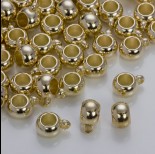 Zdjęcie - Gładka krawatka do rzemieni w złotym kolorze 12mm
