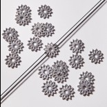 Zdjęcie - Zawieszka łącznik ze stali chirurgicznej kwiatek rozeta 15,9mm