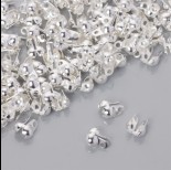 Zdjęcie - Łapaczki końcówki do korali jabłuszka w srebrnym kolorze 9.5x6mm