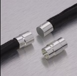 Zdjęcie - Zapięcie magnetyczne z zabezpieczeniem w kolorze srebrnym 10mm
