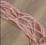 Zdjęcie - Kulka z białej muszli barwionej jasnoróżowa 4mm