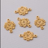 Zdjęcie - Rozgałęźnik ażurowy mandala 2 Ag925 pozłacany 17x11mm złoty