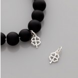 Zdjęcie - Srebrna zawieszka mini koniczynka 6mm, Ag925