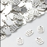 Zdjęcie - Zawieszka 'Made with love' 11x8mm